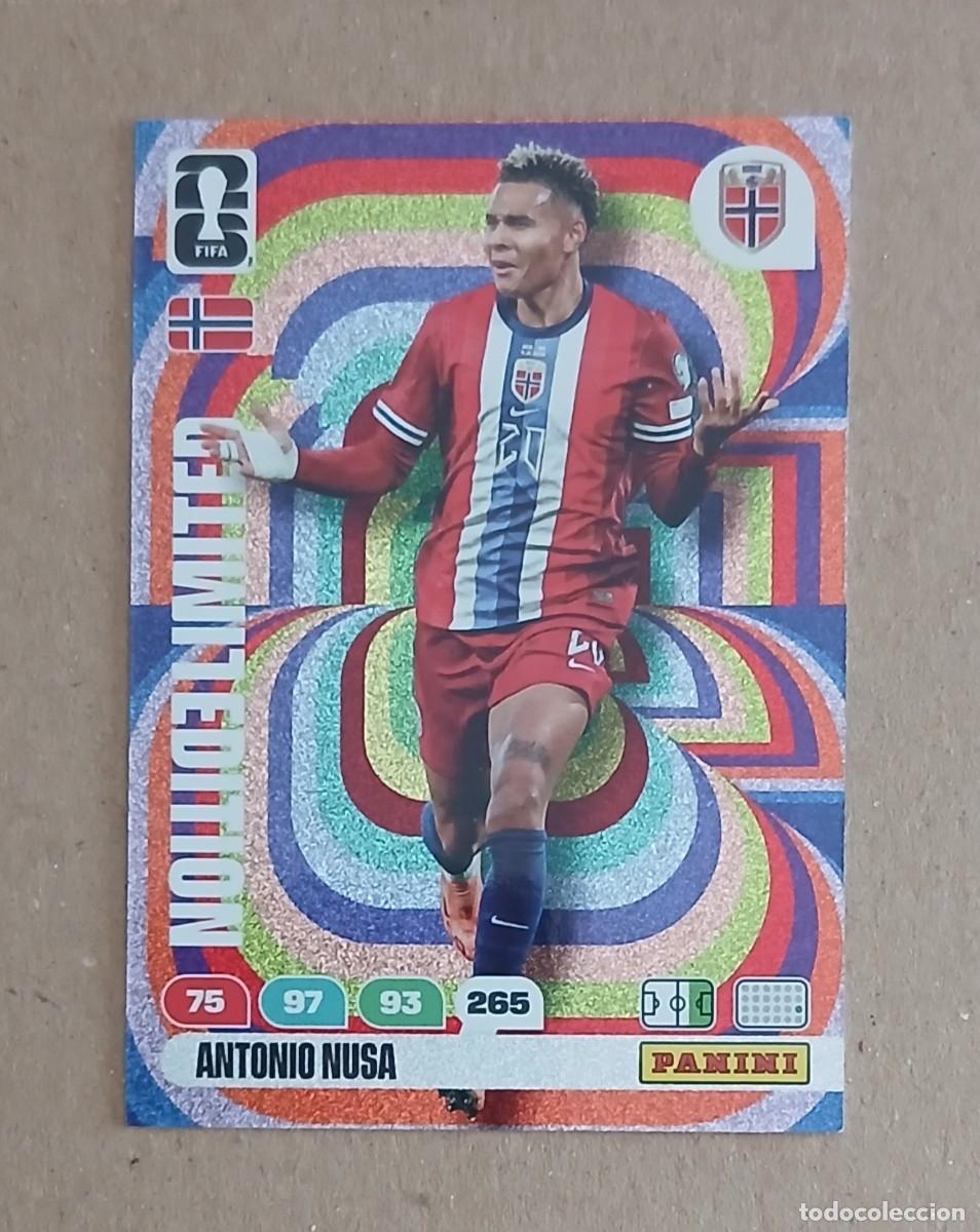 Cromos de F&uacute;tbol: CROMO ANTONIO NUSA NORUEGA LIMITED EDITION ADRENALYN XL FIFA WORLD CUP 2026. Nuevo de sobre.