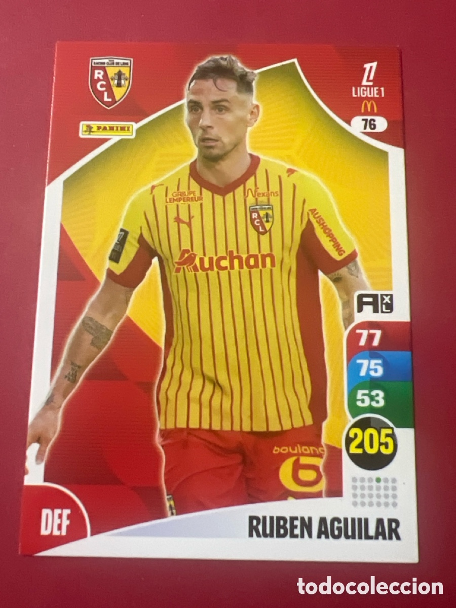 Cromos de F&uacute;tbol: C1279. 76 RUBEN AGUILAR LENS CROMO FUTBOL PANINI LIGUE 1 FOOT 25-26 LIGA FRANCIA ADRENALYN 2025-206