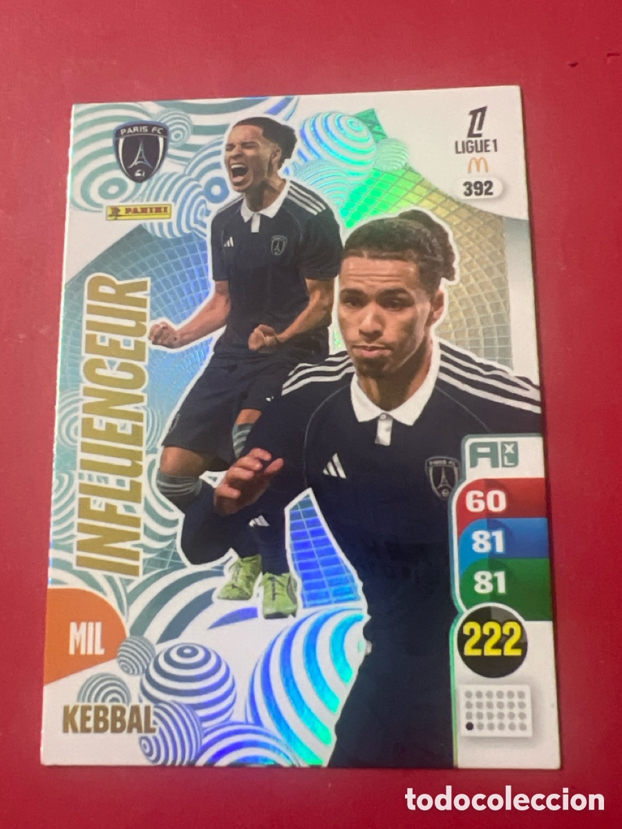 Cromos de F&uacute;tbol: C1280. ADRENALYN XL LIGUE 1 FRANCIA FRANCE 25 26 2025 2026 - Influencer 392 Kebbal