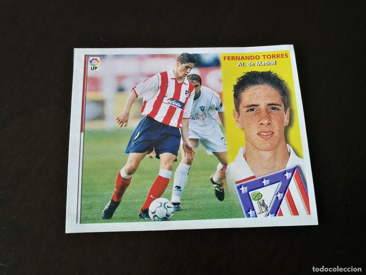 Cromos de F&uacute;tbol: Fernando Torres At de Madrid. despegado/recortado. Liga Este 02-03.