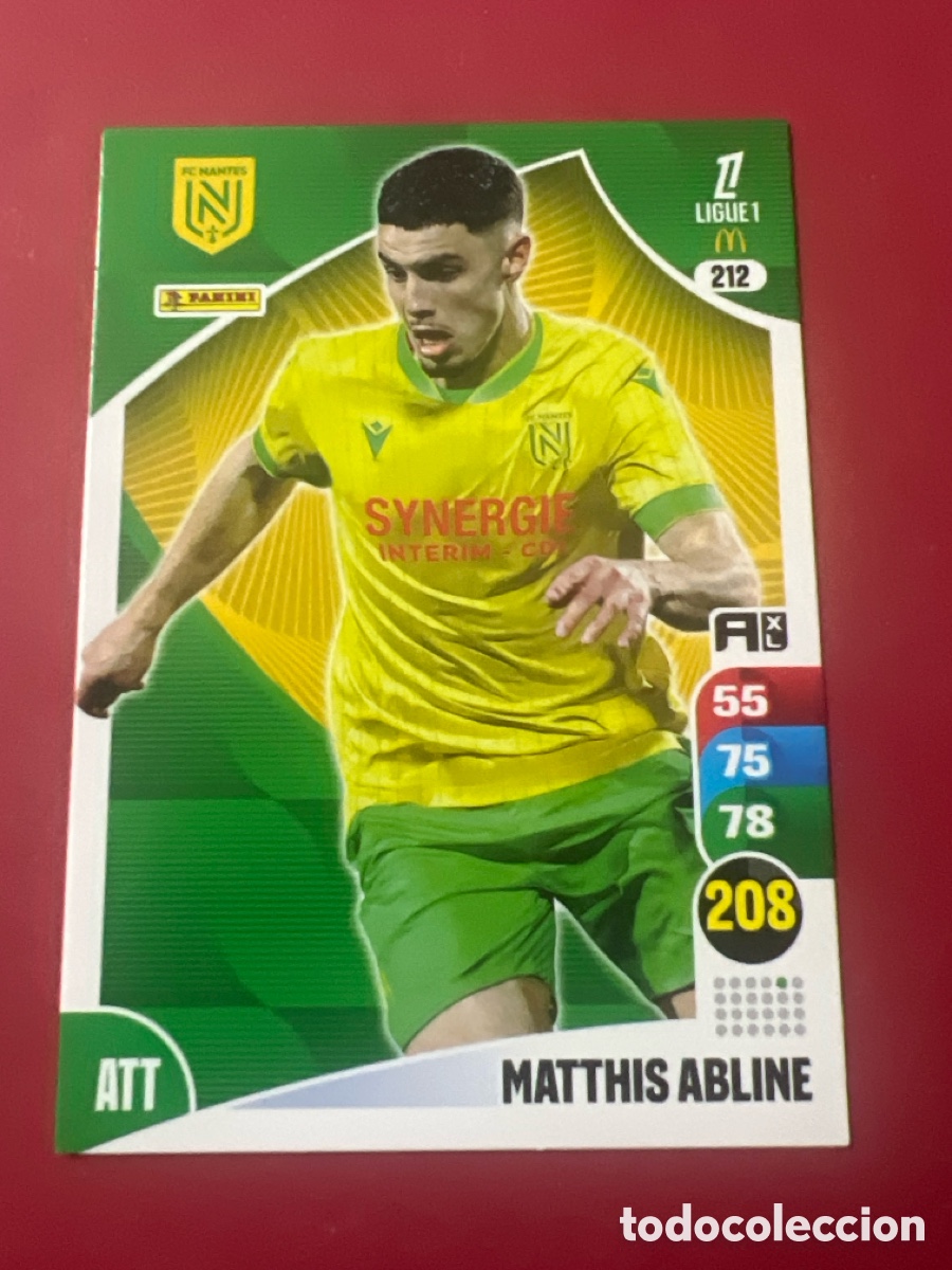 Cromos de F&uacute;tbol: C1288. ADRENALYN XL LIGUE 1 FRANCIA FRANCE 25 26 2025 2026 - 212 MATTHIS ABLINE