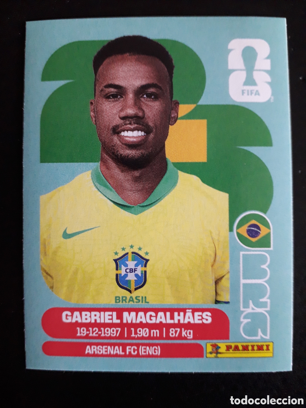 Cromos de F&uacute;tbol: GABRIEL MAGALH&Atilde;ES BRASIL BRA 6 MUNDIAL F&Uacute;TBOL 2026 FIFA WORLD CUP PANINI SIN PEGAR PEDIDO M&Iacute;NIMO 3&euro;.
