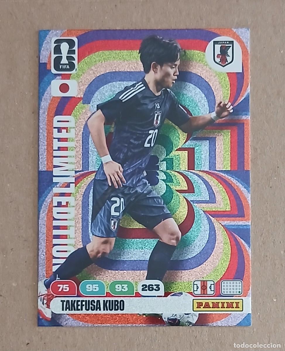 Cromos de F&uacute;tbol: CROMO TAKEFUSA KUBO JAP&Oacute;N LIMITED EDITION ADRENALYN XL FIFA WORLD CUP 2026. Nuevo de sobre.