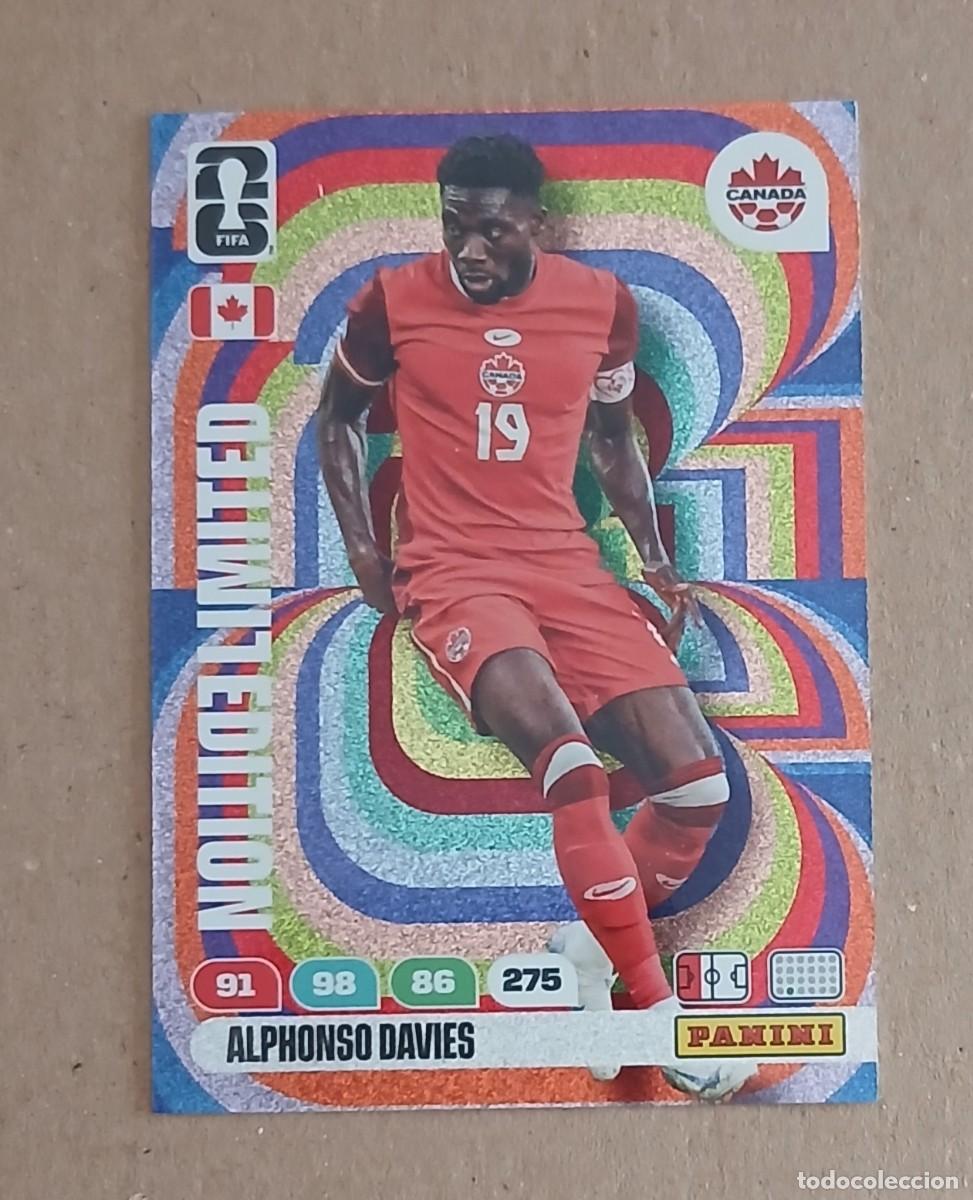 Cromos de F&uacute;tbol: CROMO ALPHONSO DAVIES CANAD&Aacute; LIMITED EDITION ADRENALYN XL FIFA WORLD CUP 2026. Nuevo de sobre.