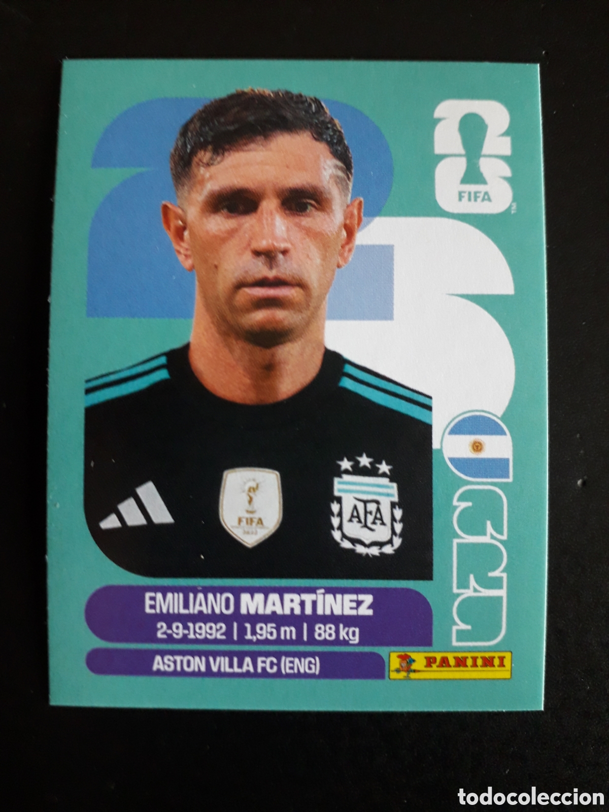 Cromos de F&uacute;tbol: EMILIANO MART&Iacute;NEZ ARGENTINA ARG 2 MUNDIAL F&Uacute;TBOL 2026 FIFA WORLD CUP PANINI SIN PEG PEDIDO M&Iacute;NIMO 3&euro;