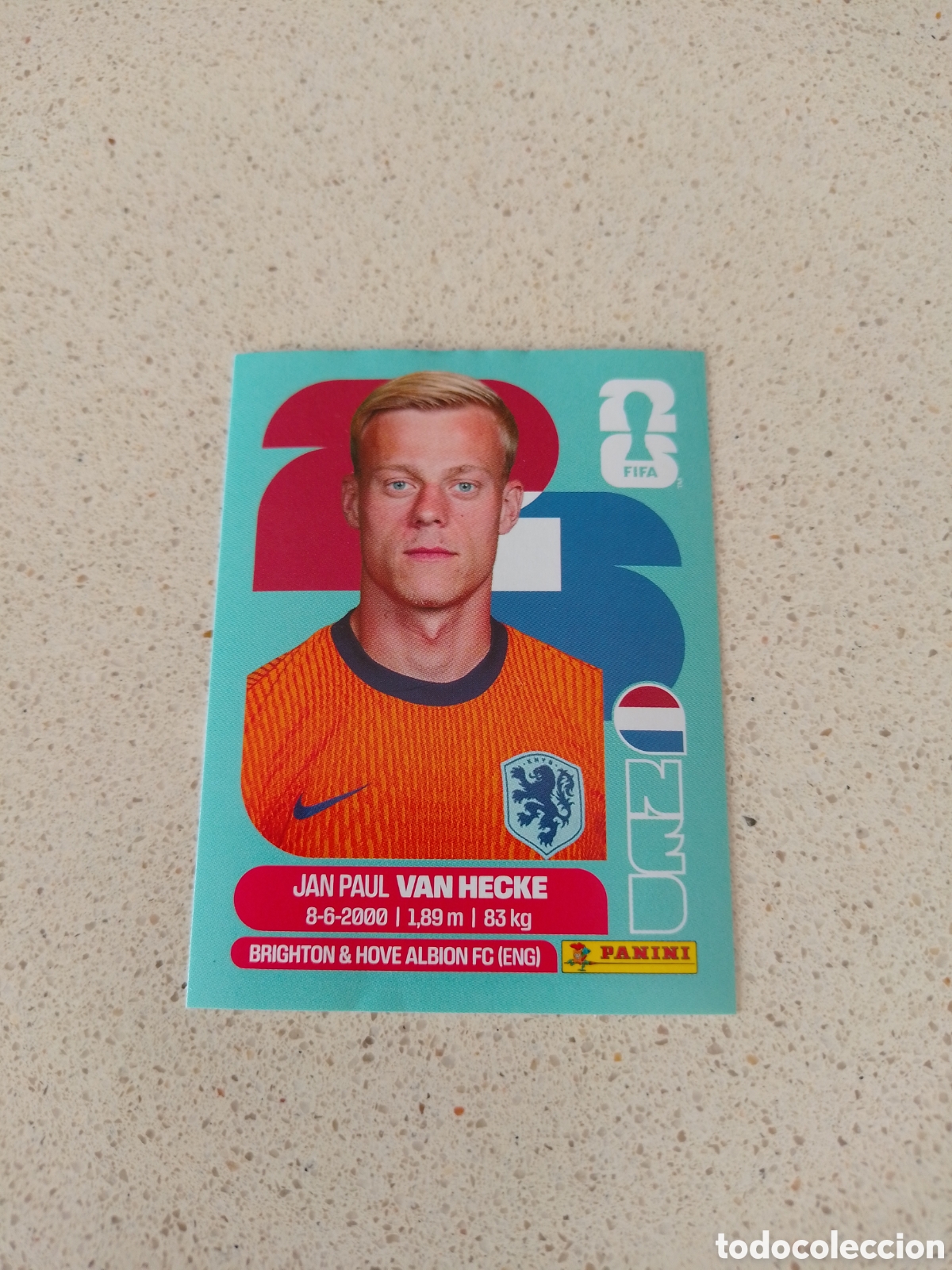 Cromos de F&uacute;tbol: CROMO NUMERO 9 VAN HECKE PAISES BAJOS. MUNDIAL 2026. PANINI.