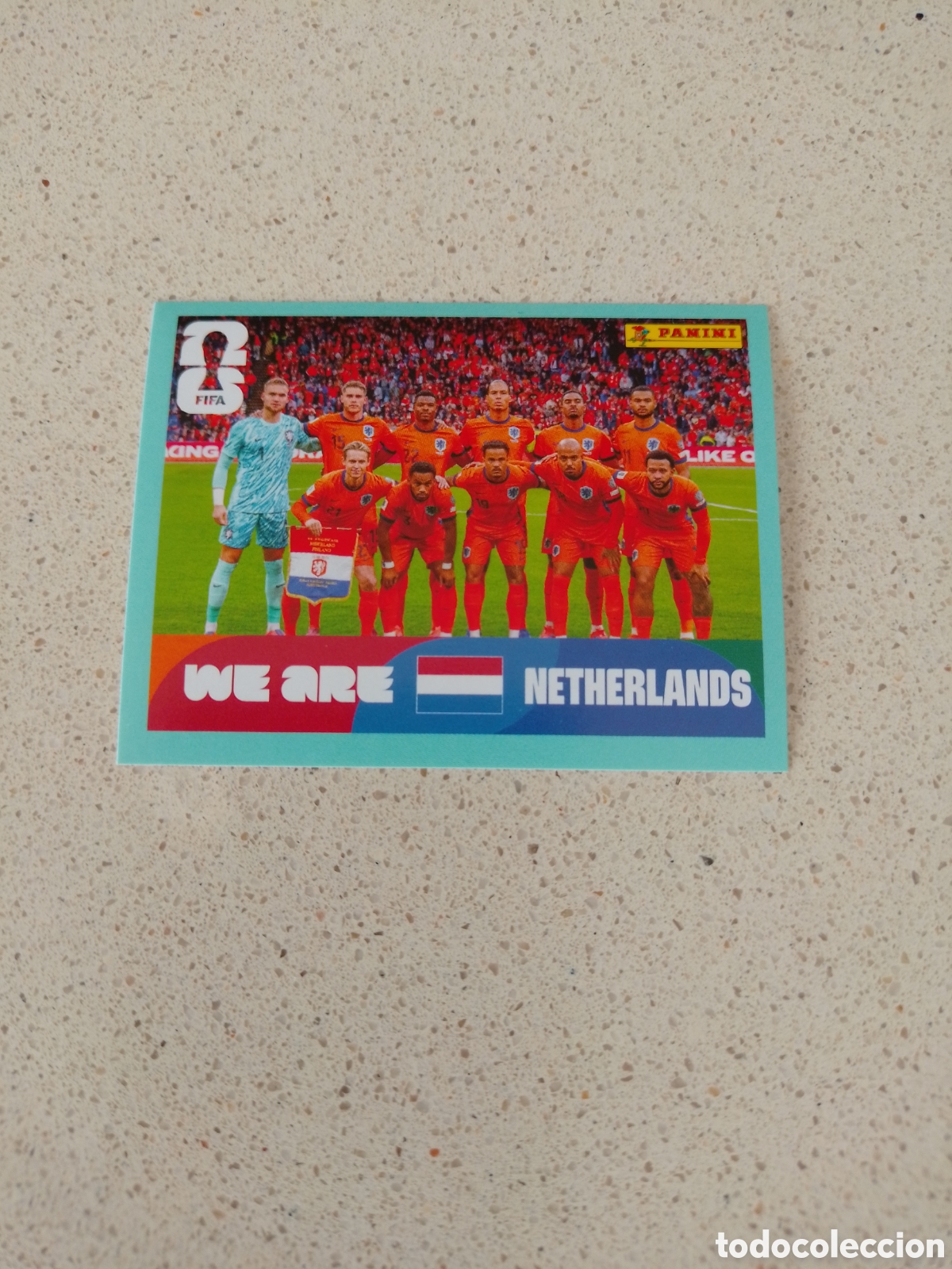 Cromos de F&uacute;tbol: CROMO NUMERO 13 EQUIPO PAISES BAJOS. MUNDIAL 2026. PANINI.