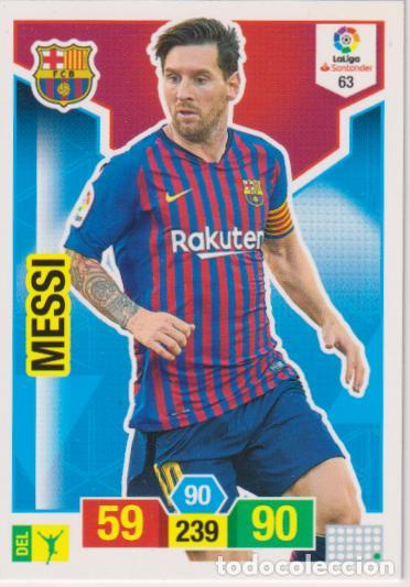 Cromos de Futebol: ADRENALYN 2018-19 N&ordm;63 &ndash; C.F.BARCELONA &ndash; MESSI
