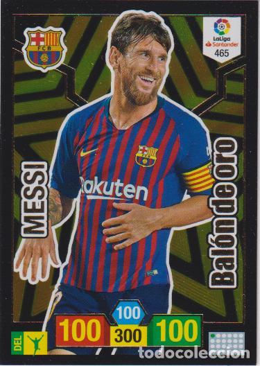 Cromos de Futebol: ADRENALYN 2018-19 N&ordm;465 &ndash; C.F.BARCELONA &ndash; BALON DE ORO - MESSI