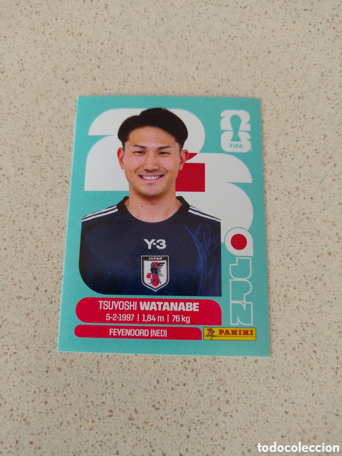 Football Stickers: CROMO NUMERO 7 WATANABE JAPON. MUNDIAL 2026. PANINI.