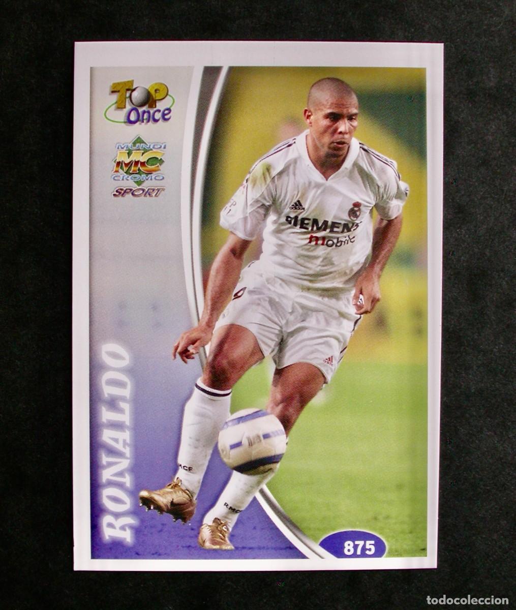 Football Stickers: 875 RONALDO TOP ONCE MATE / REAL MADRID / LAS FICHAS DE LA LIGA 2004 2005 04 05 / MUNDICROMO