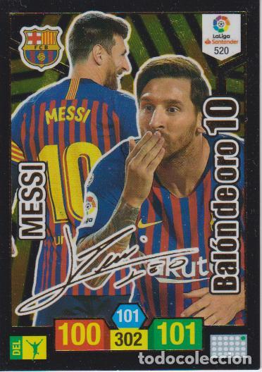 Football Stickers: ADRENALYN 2018-19 N&ordm;520 &ndash; C.F.BARCELONA &ndash; BALON DE ORO10 - MESSI