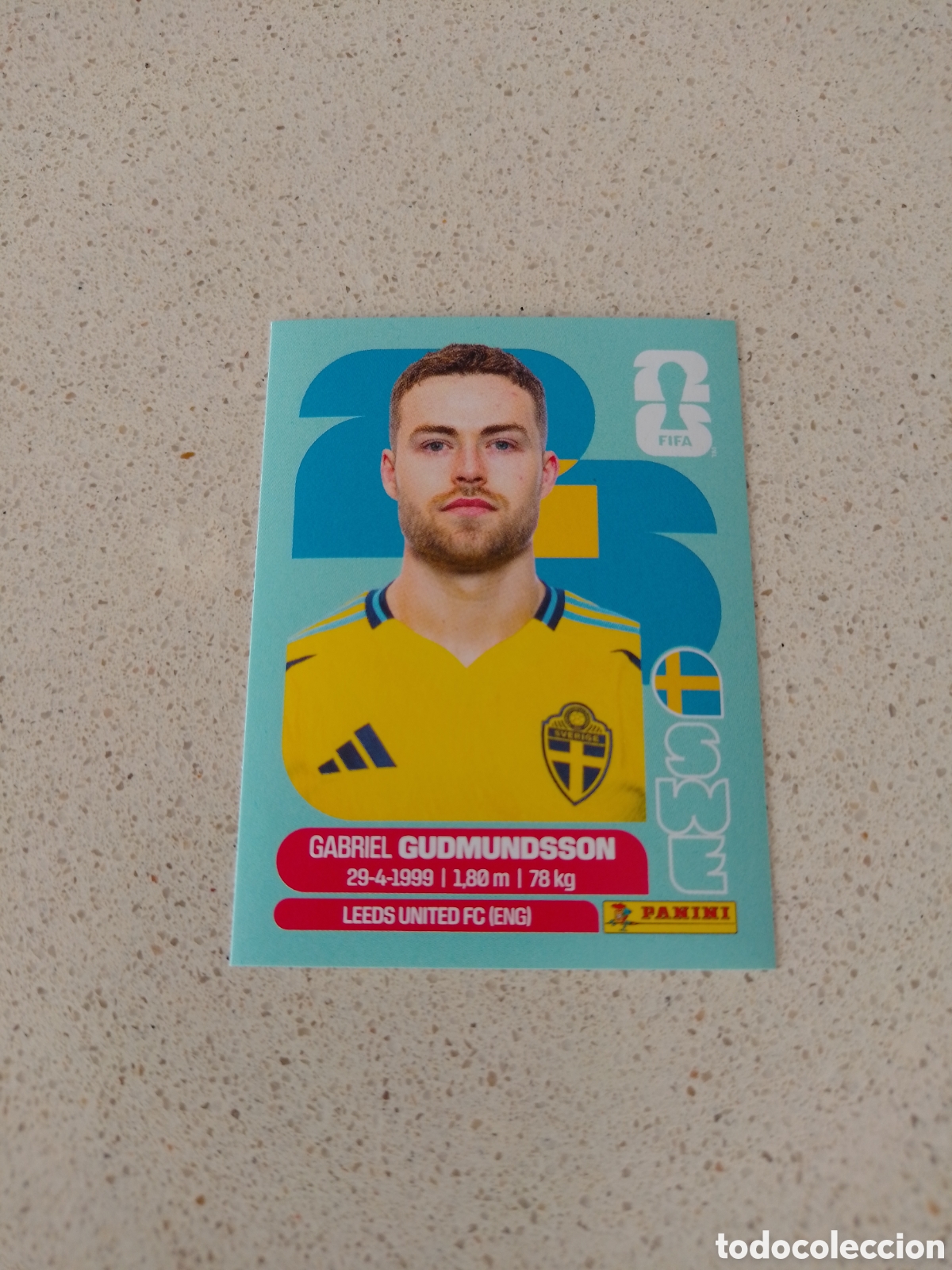 Football Stickers: CROMO NUMERO 4 GUDMUNDSSON SUECIA. MUNDIAL 2026. PANINI.