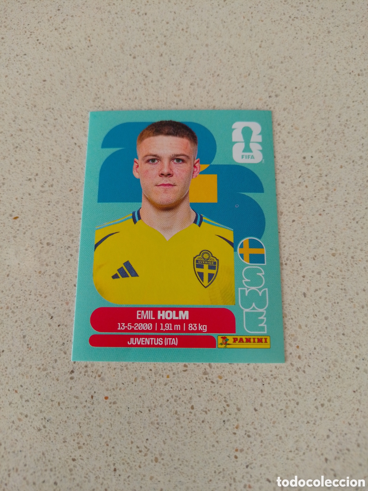 Cromos de F&uacute;tbol: CROMO NUMERO 5 HOLM SUECIA. MUNDIAL 2026. PANINI.