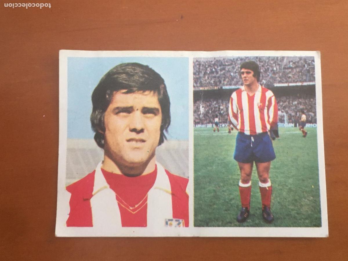 Figurine di Calcio: aguilar atletico madrid cromo 23 campeonato nacional liga futbol 1976 1977 76 77 fher nunca pegado