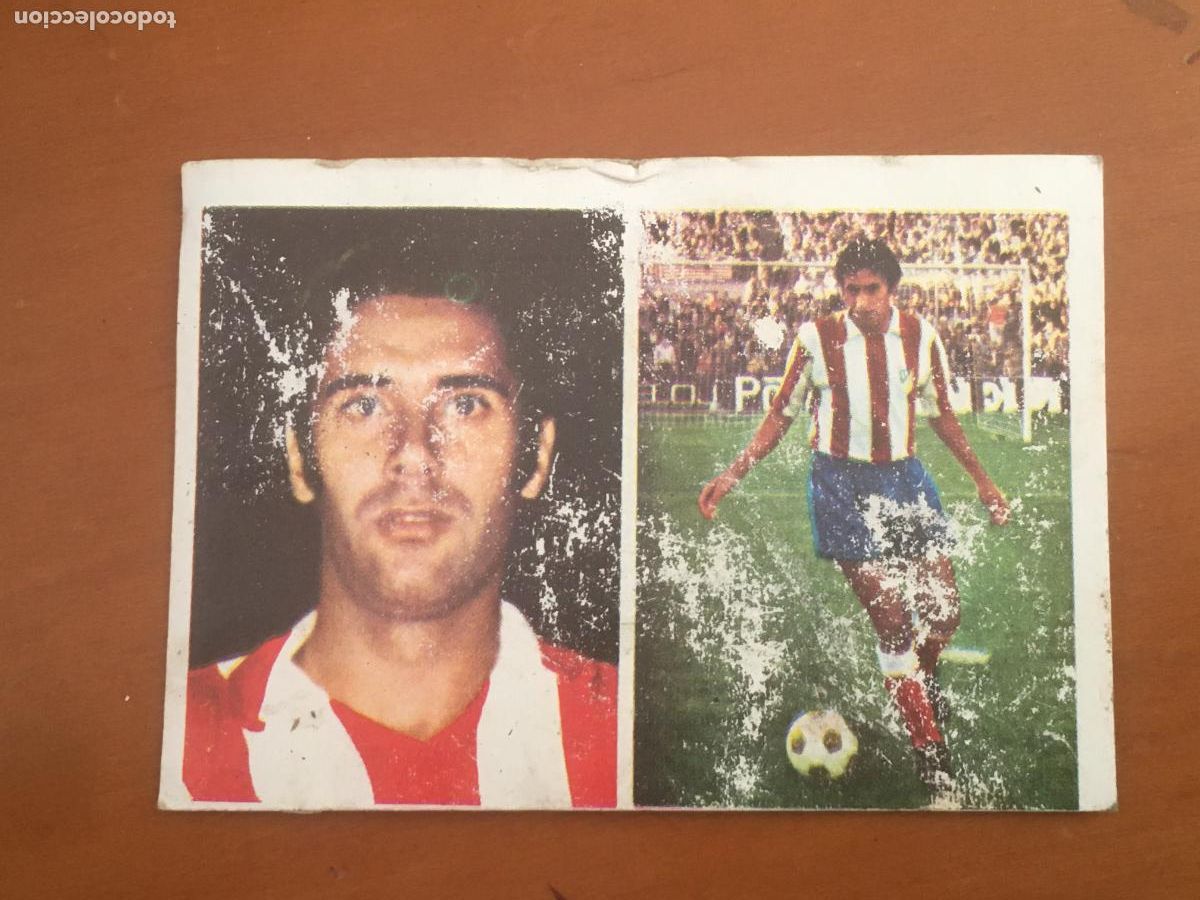 Figurine di Calcio: eusebio atletico madrid cromo 21 campeonato nacional liga futbol 1976 1977 76 77 fher nunca pegado