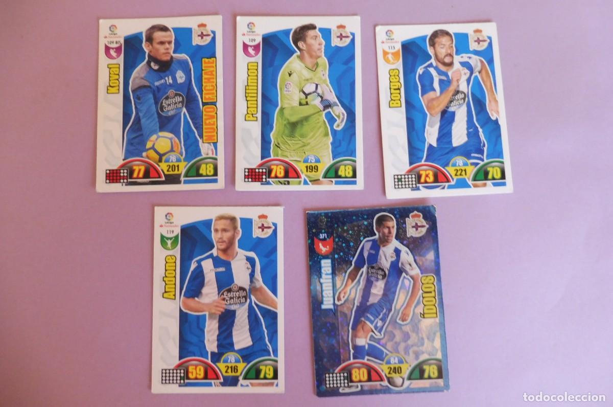 Cromos de F&uacute;tbol: 5 CROMOS PANINI ADRENALYN - LIGA SANTANDER 2017/18 - R.C.D. LA CORU&Ntilde;A - ver descripci&oacute;n y fotos