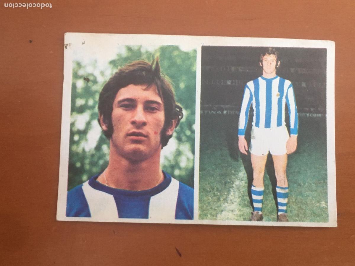 Cromos de F&uacute;tbol: amuchastegui real sociedad 195 campeonato nacional liga futbol 1976 1977 76 77 fher nunca pegado