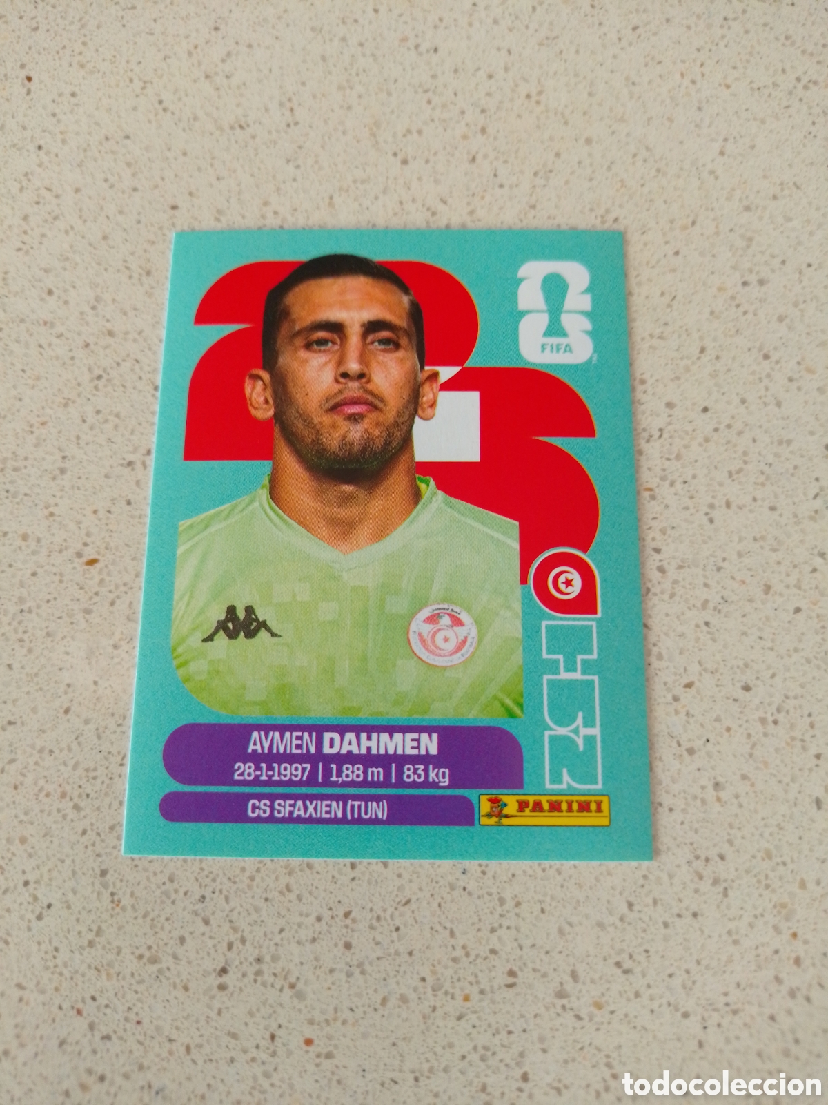 Cromos de F&uacute;tbol: CROMO NUMERO 3 DAHMEN TUNEZ. MUNDIAL 2026. PANINI.