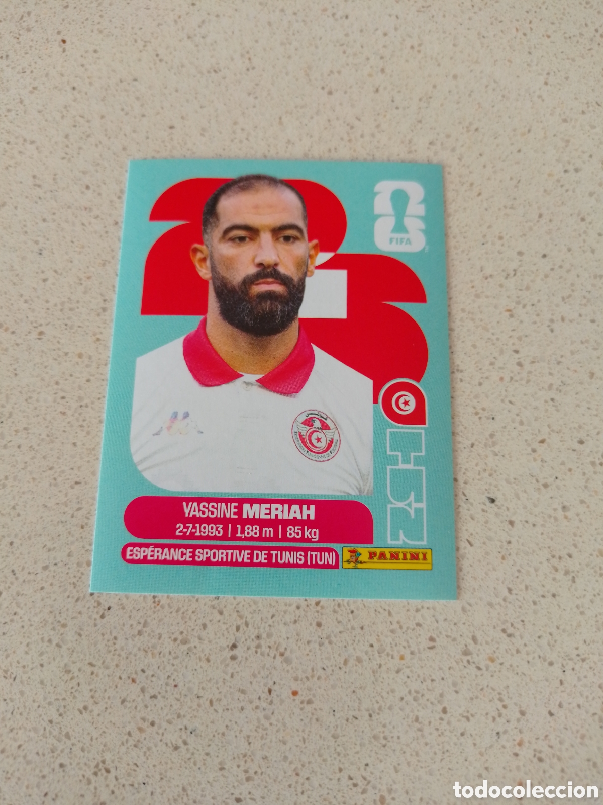 Cromos de Futebol: CROMO NUMERO 6 MERIAH TUNEZ. MUNDIAL 2026. PANINI.