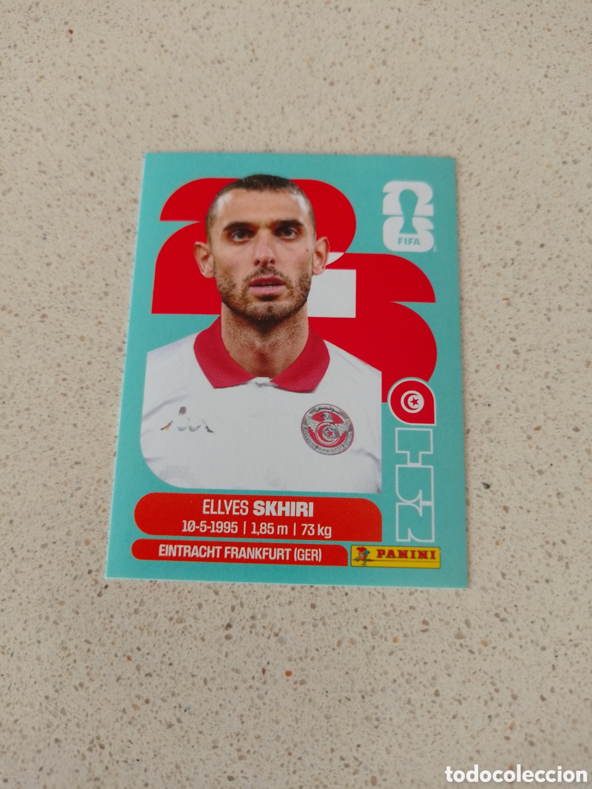 Cromos de F&uacute;tbol: CROMO NUMERO 9 SKHIRI TUNEZ. MUNDIAL 2026. PANINI.