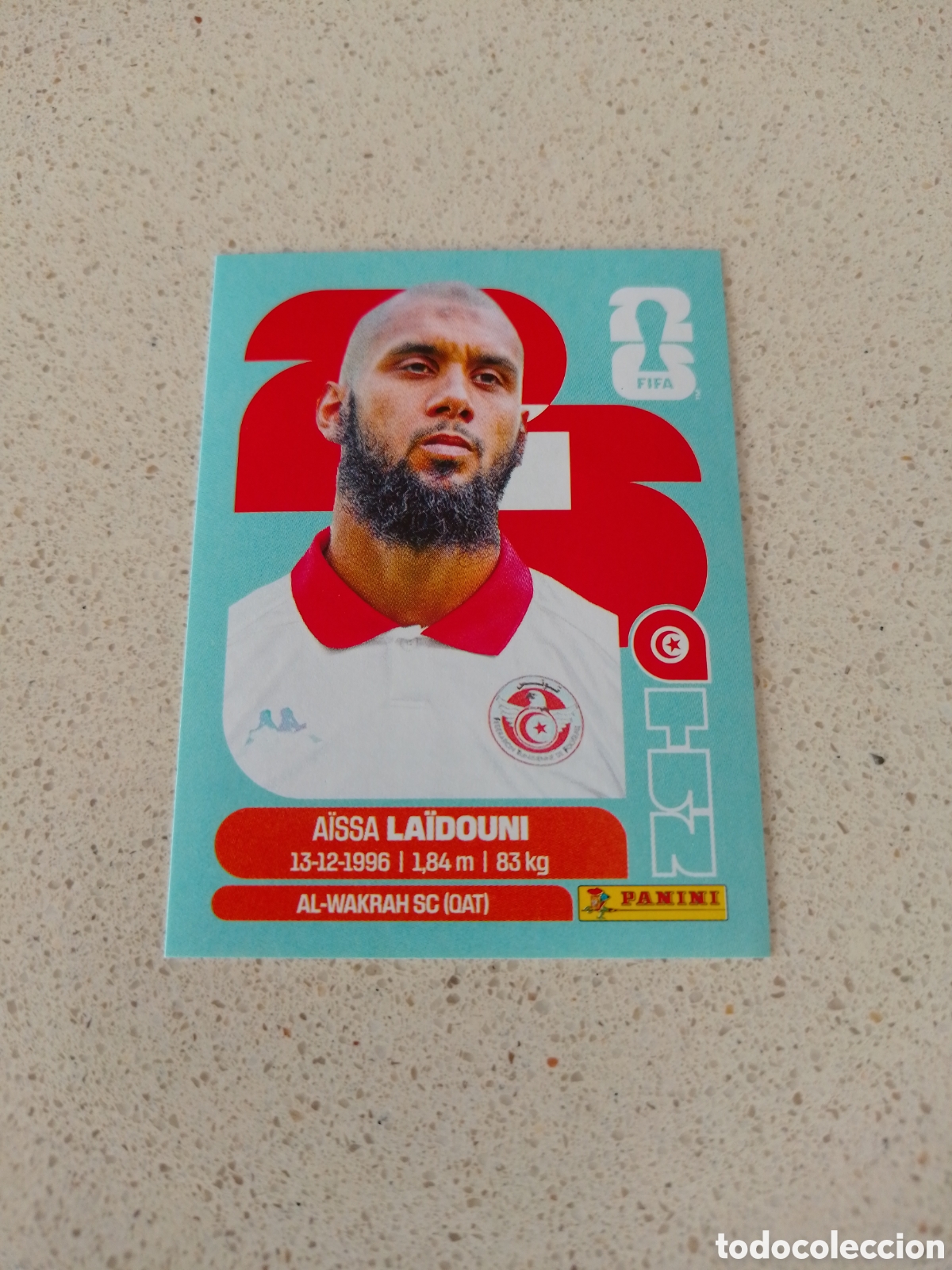 Cromos de F&uacute;tbol: CROMO NUMERO 10 LA&Iuml;DOUNI TUNEZ. MUNDIAL 2026. PANINI.