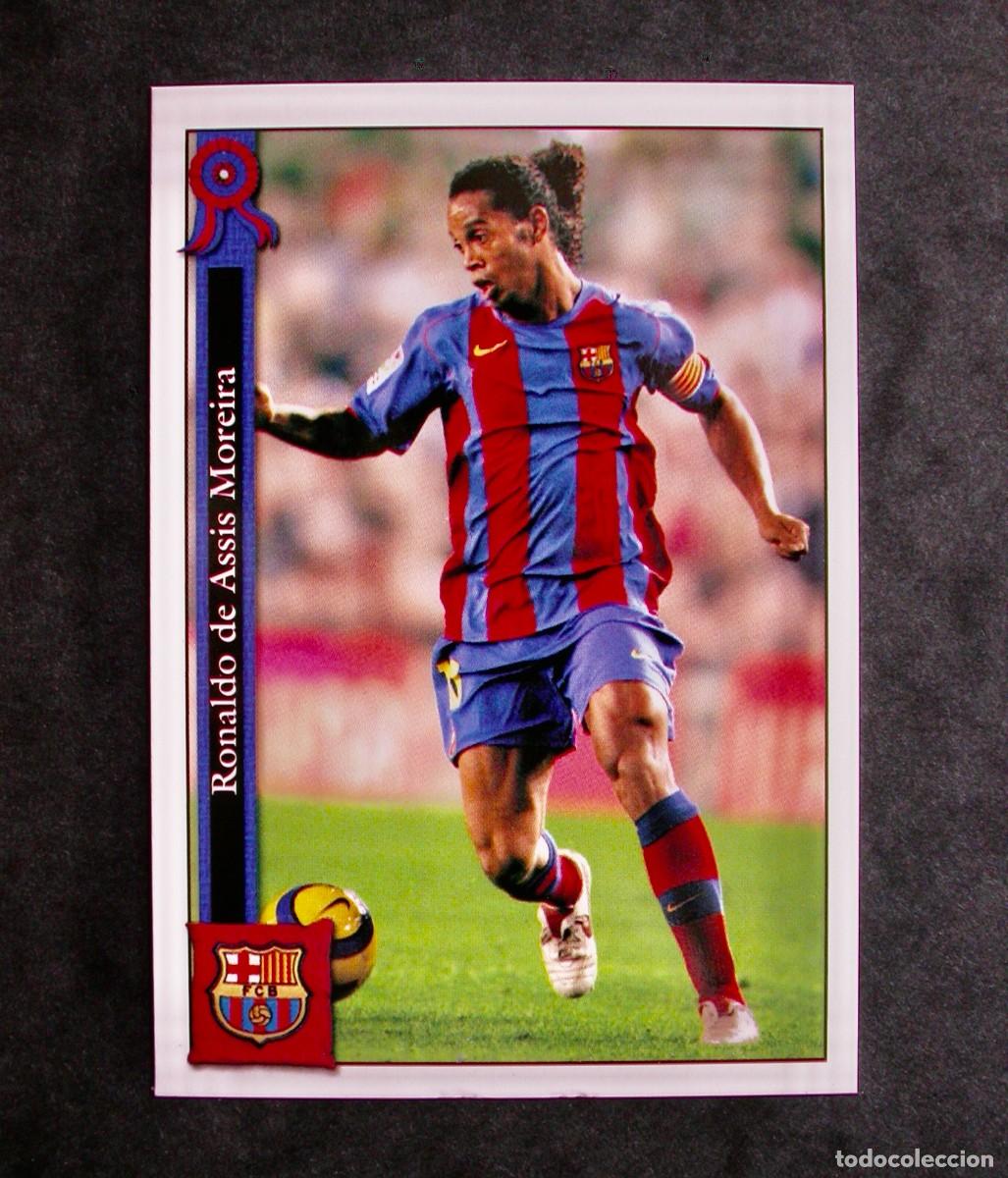 Cromos de F&uacute;tbol: 22 RONALDINHO ERROR FC BARCELONA / FICHAS DE LA LIGA 2005 2006 05 06 / MUNDICROMO