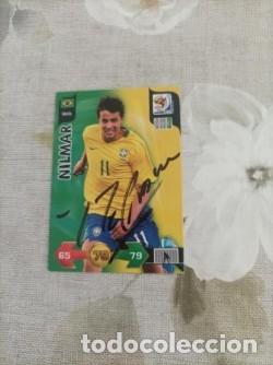 Football Stickers: Cromo futbol firmado Nilmar