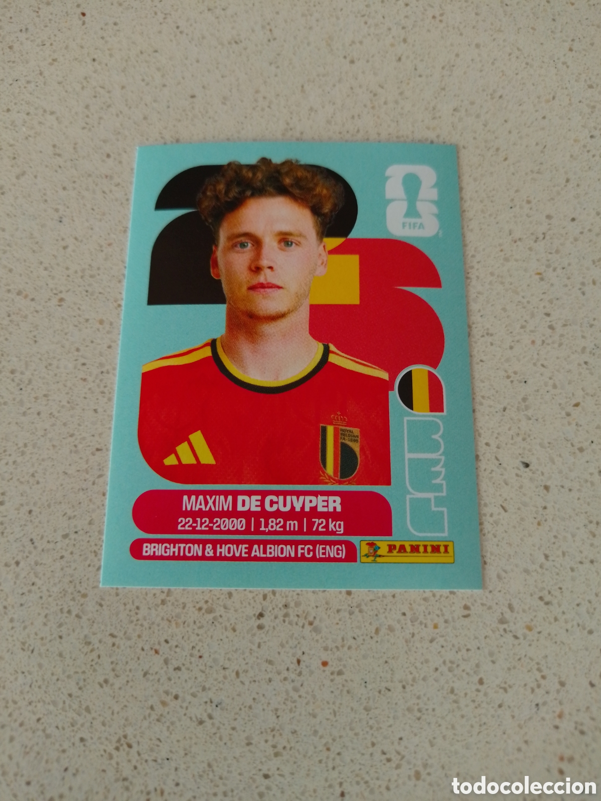 Cromos de F&uacute;tbol: CROMO NUMERO 7 DE CUYPER BELGICA. MUNDIAL 2026. PANINI.