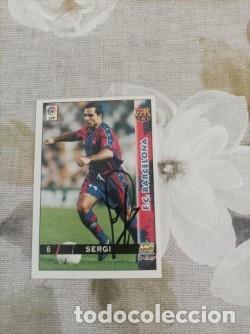 Cartes &agrave; collectionner de Football: Cromo futbol firmado Sergi