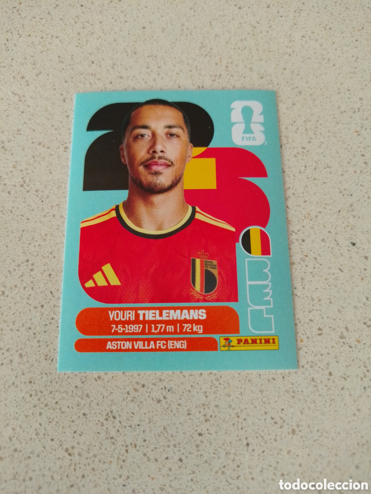 Football Stickers: CROMO NUMERO 9 TIELEMANS BELGICA. MUNDIAL 2026. PANINI.