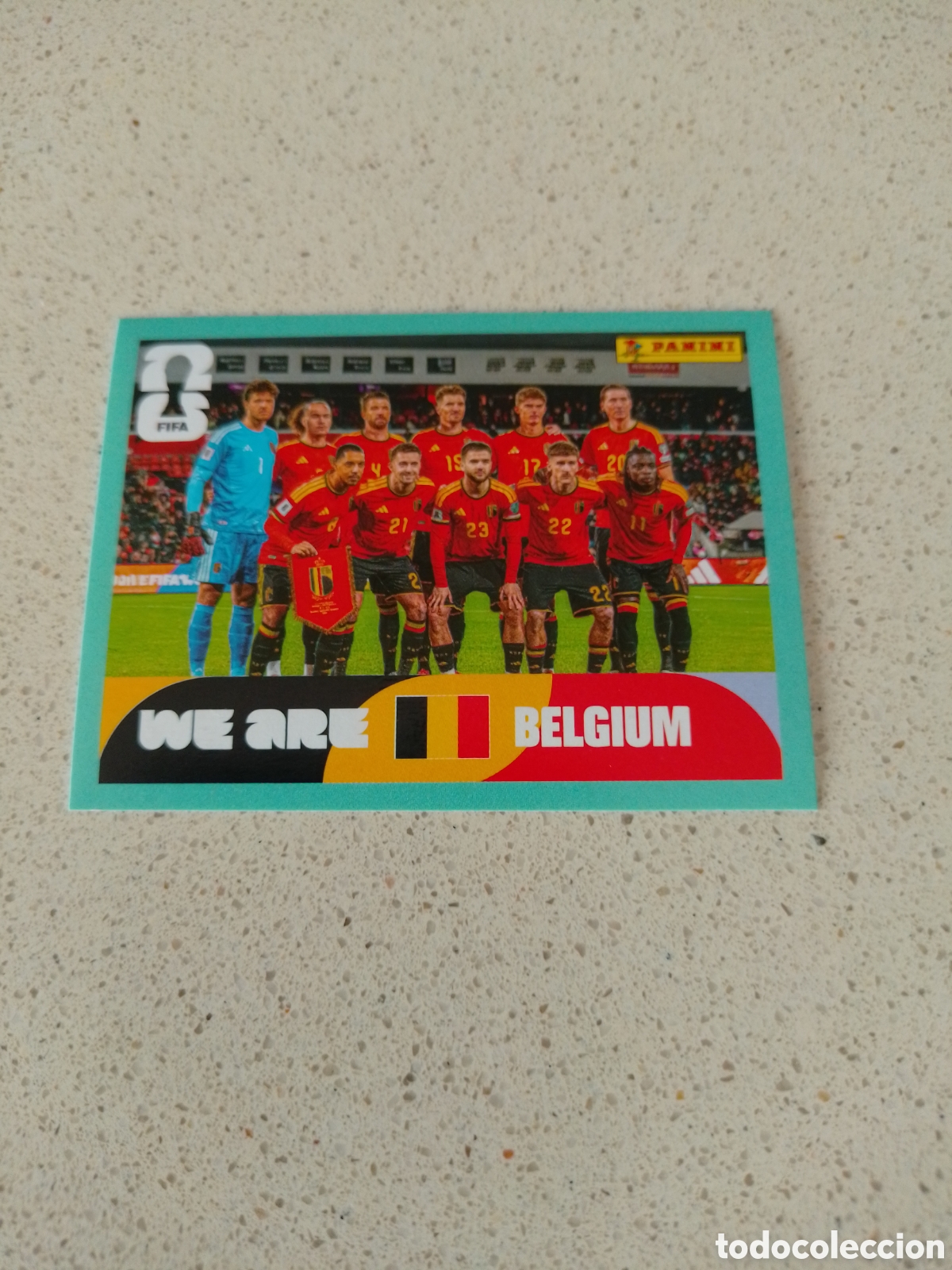 Cromos de F&uacute;tbol: CROMO NUMERO 13 EQUIPO BELGICA. MUNDIAL 2026. PANINI.
