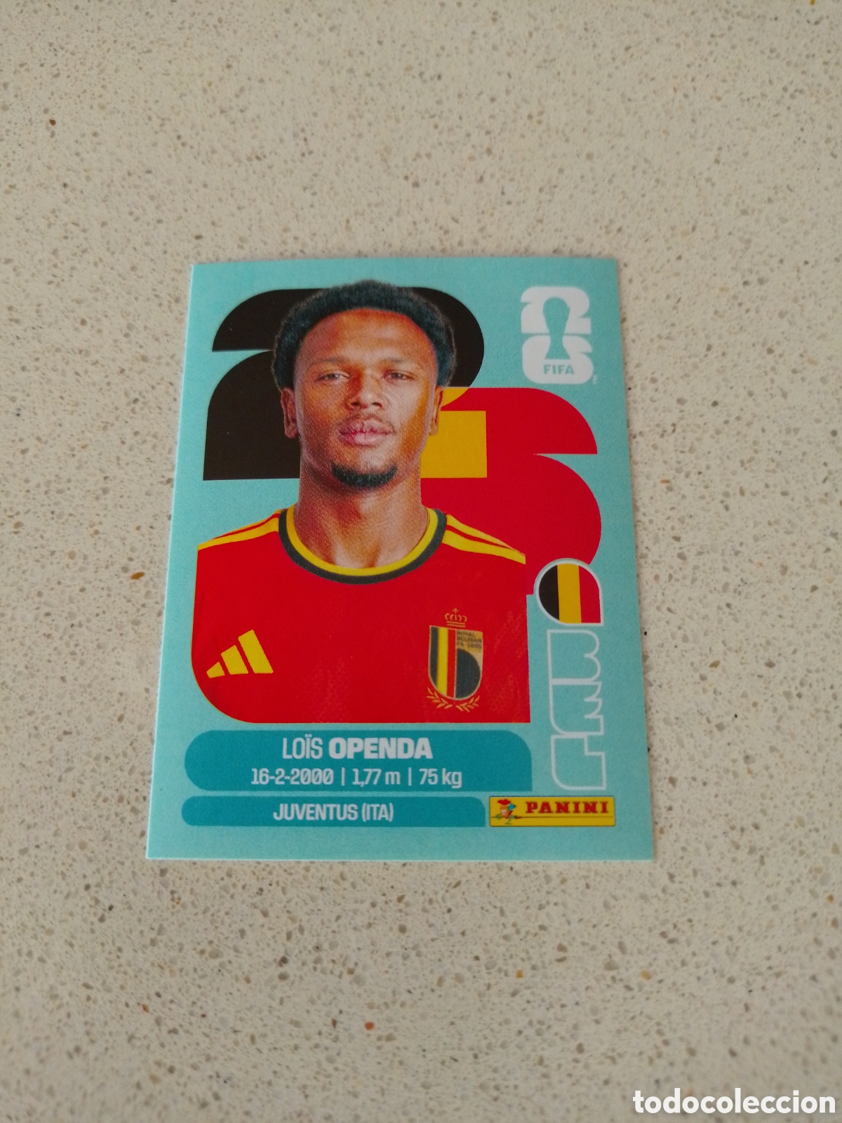 Cromos de F&uacute;tbol: CROMO NUMERO 19 OPENDA BELGICA. MUNDIAL 2026. PANINI.