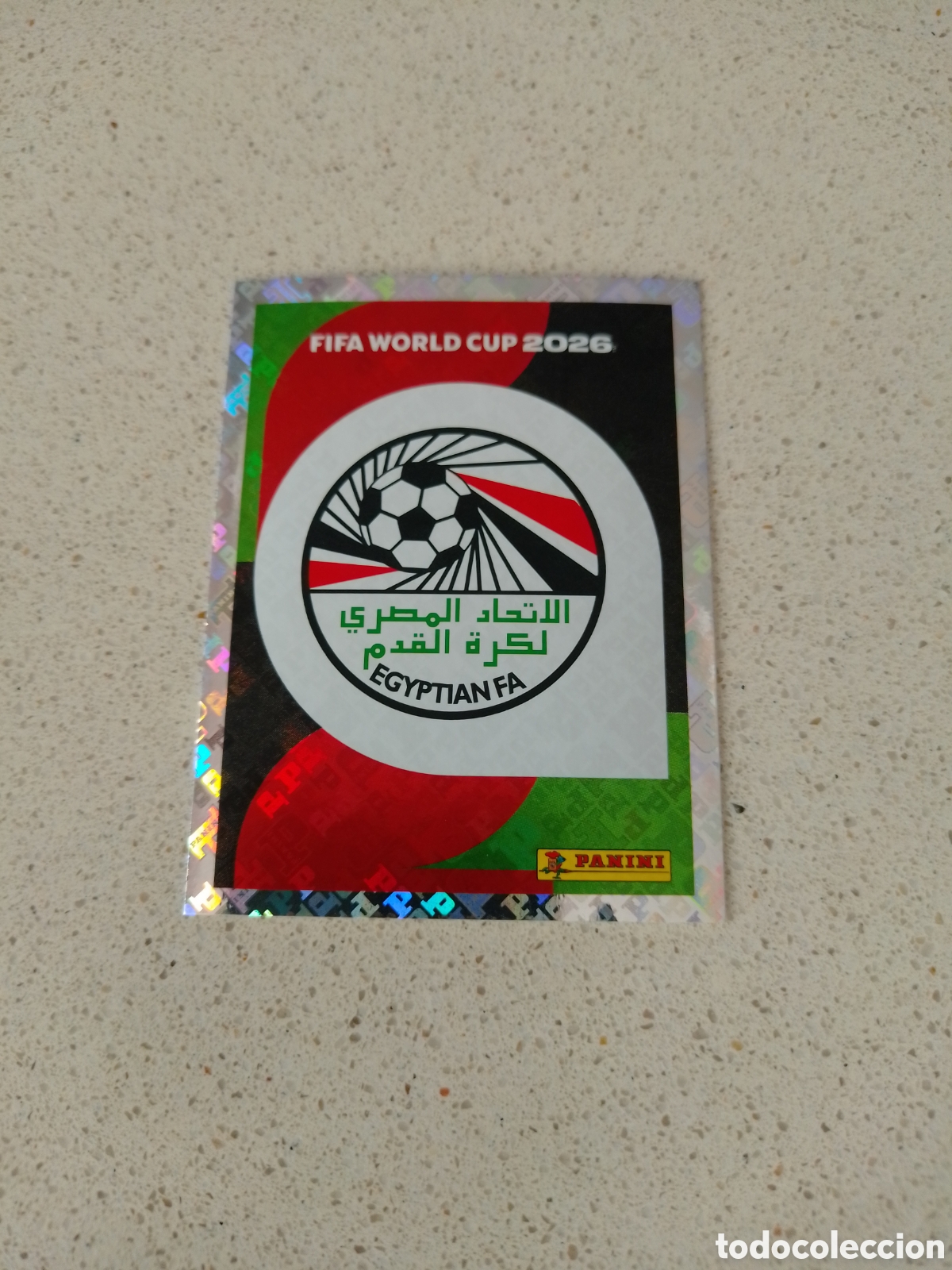 Cromos de F&uacute;tbol: CROMO NUMERO 1 ESCUDO EGIPTO. MUNDIAL 2026. PANINI.