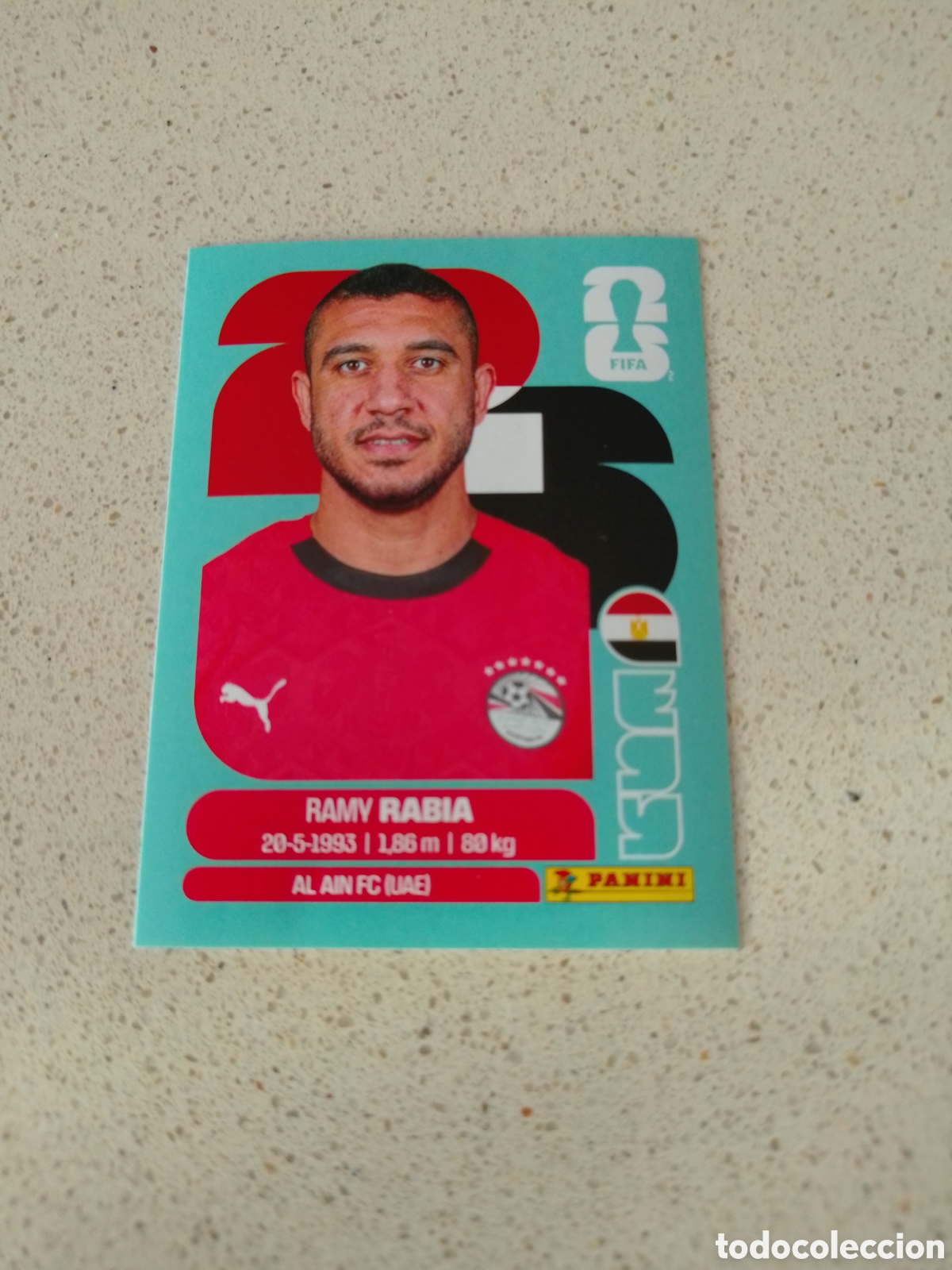 Cromos de F&uacute;tbol: CROMO NUMERO 7 RABIA EGIPTO. MUNDIAL 2026. PANINI.