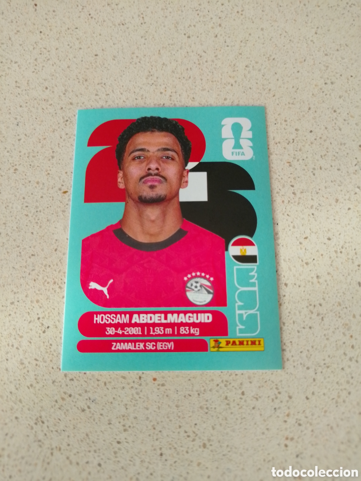 Cromos de F&uacute;tbol: CROMO NUMERO 8 ABDELMAGUID EGIPTO. MUNDIAL 2026. PANINI.
