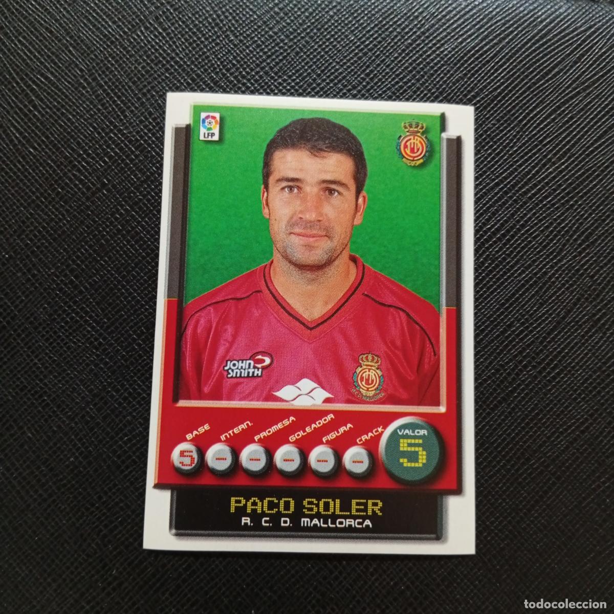 Cromos de F&uacute;tbol: 211 PACO SOLER MALLORCA PANINI 2001 2002 CROMO FUTBOL 01 02 LIGA - SIN PEGAR - A208 PG100