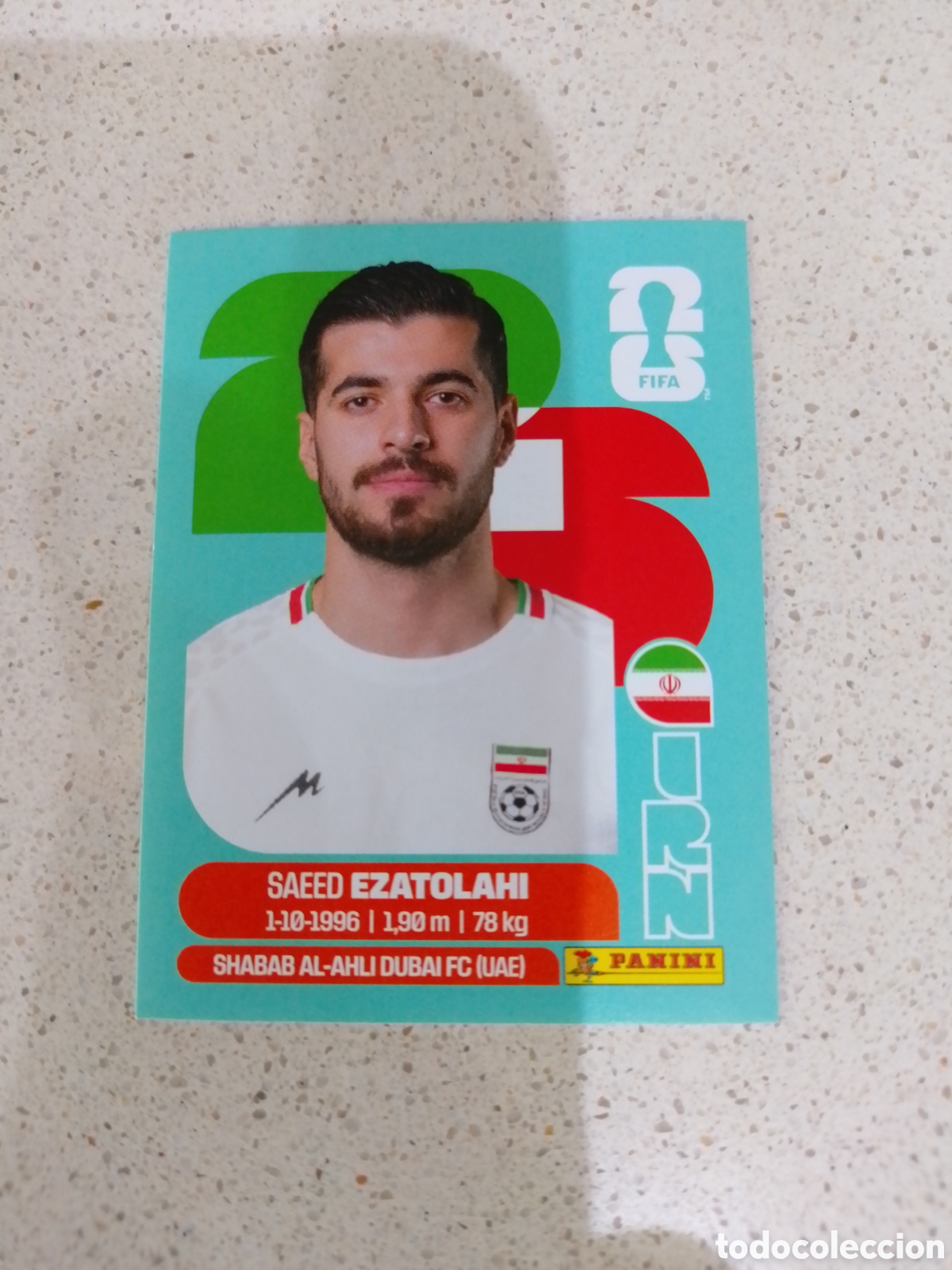 Cromos de F&uacute;tbol: CROMO NUMERO 11 EZATOLAHI IRAN. MUNDIAL 2026. PANINI.