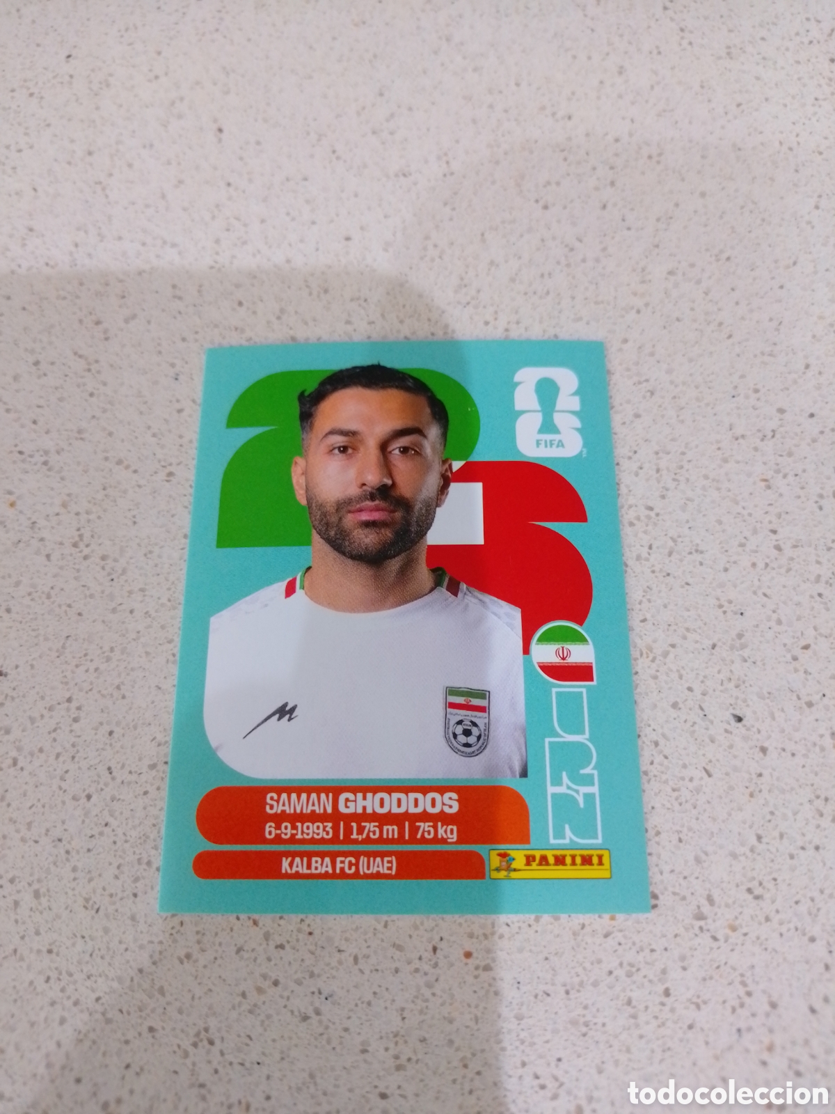 Cromos de F&uacute;tbol: CROMO NUMERO 12 GHODDOS IRAN. MUNDIAL 2026. PANINI.