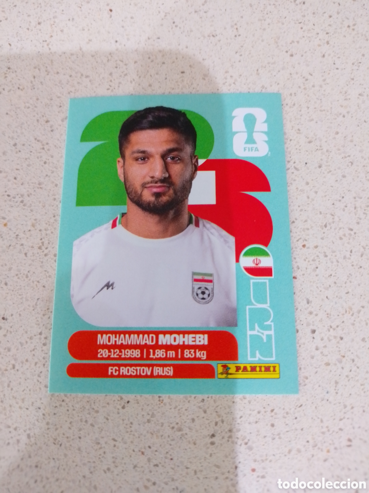 Cromos de F&uacute;tbol: CROMO NUMERO 16 MOHEBI IRAN. MUNDIAL 2026. PANINI.