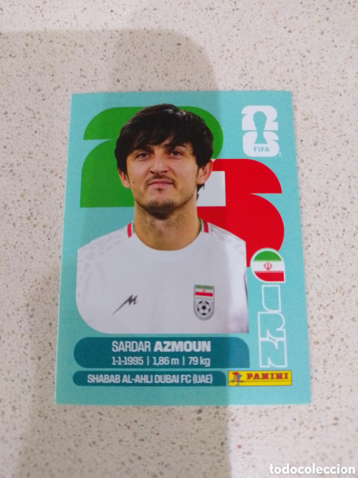 Cromos de F&uacute;tbol: CROMO NUMERO 17 AZMOUN IRAN. MUNDIAL 2026. PANINI.