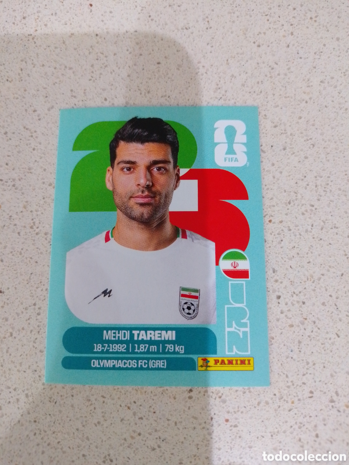 Cromos de F&uacute;tbol: CROMO NUMERO 18 TAREMI IRAN. MUNDIAL 2026. PANINI.