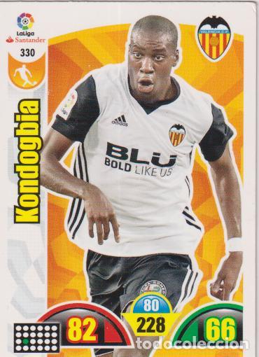 Cromos de F&uacute;tbol: ADRENALYN 2017-18 N&ordm;330 &ndash; VALENCIA &ndash; KONDOGBIA