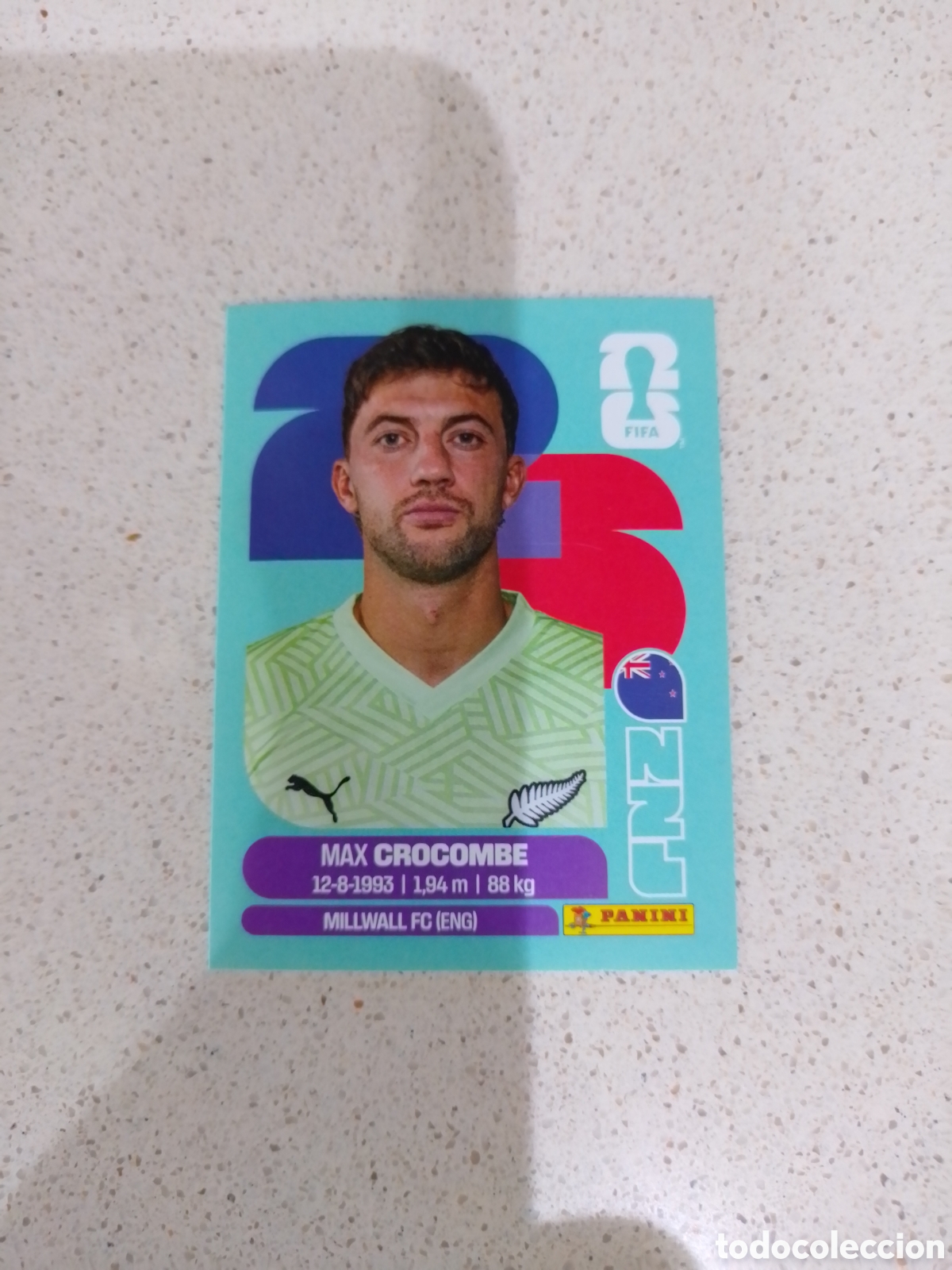 Cromos de F&uacute;tbol: CROMO NUMERO 2 CROCOMBE NUEVA ZELANDA. MUNDIAL 2026. PANINI.