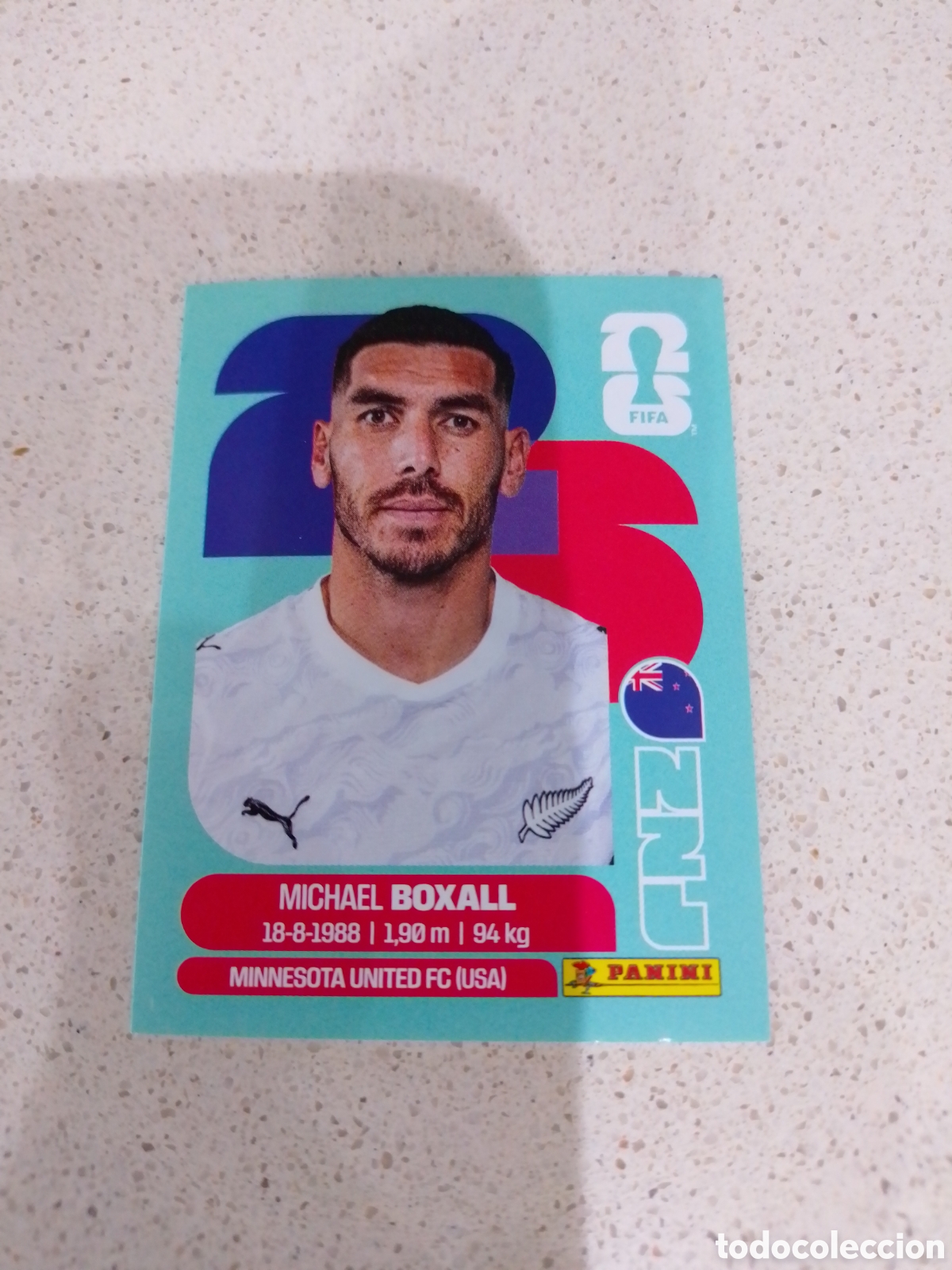Cromos de F&uacute;tbol: CROMO NUMERO 4 BOXALL NUEVA ZELANDA. MUNDIAL 2026. PANINI.