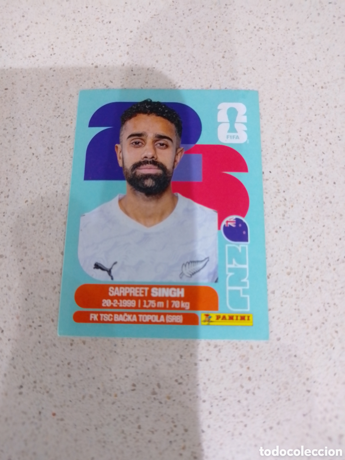 Cromos de F&uacute;tbol: CROMO NUMERO 11 SINGH NUEVA ZELANDA. MUNDIAL 2026. PANINI.