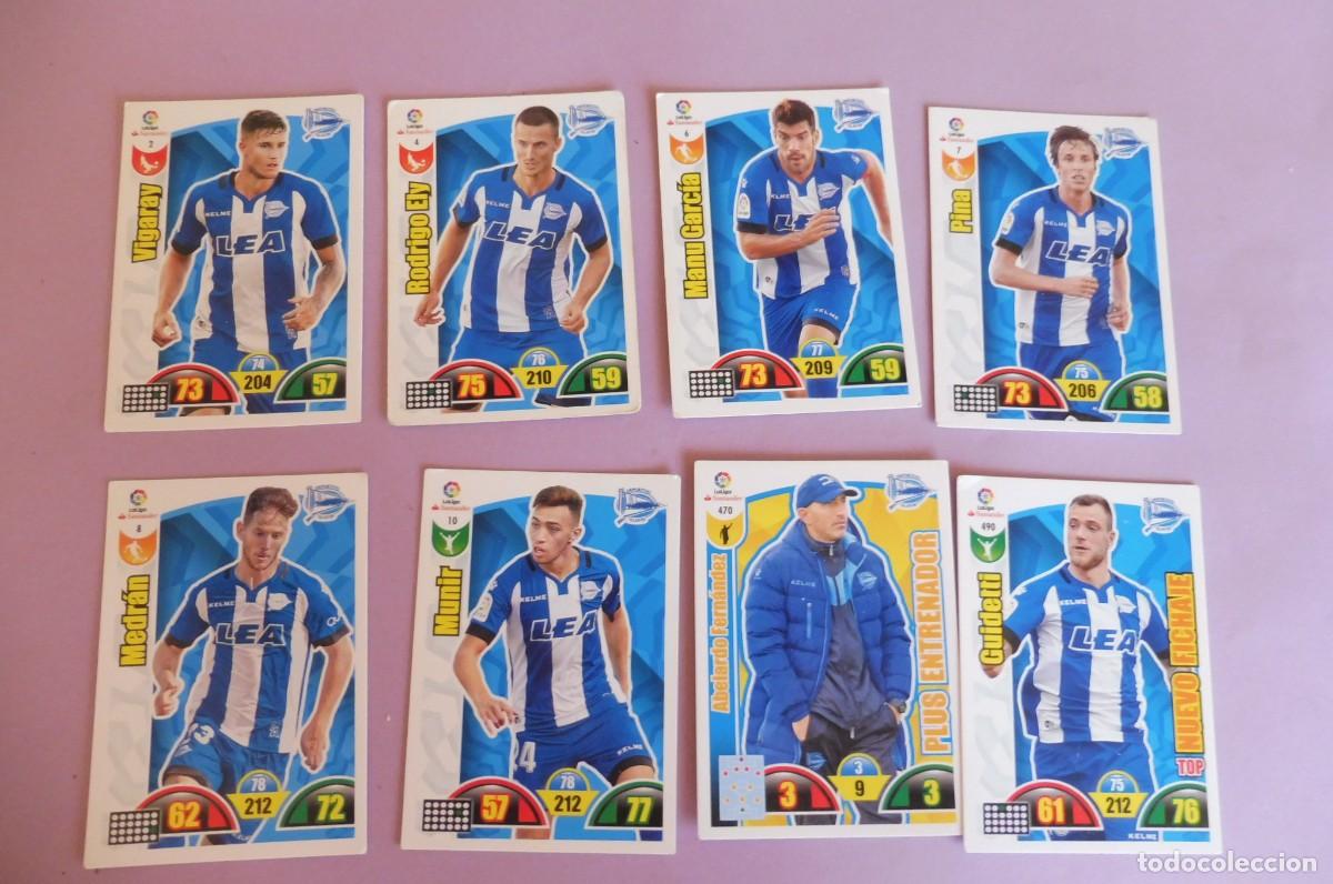 Cromos de F&uacute;tbol: 8 CROMOS PANINI ADRENALYN - LIGA SANTANDER 2017/18 - DEPOR ALAVES - ver descripci&oacute;n y fotos