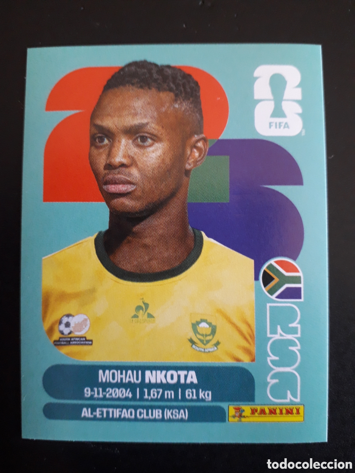 Cromos de F&uacute;tbol: NKOTA SUD&Aacute;FRICA RSA 19 MUNDIAL F&Uacute;TBOL 2026 FIFA WORLD CUP PANINI SIN PEGAR PEDIDO M&Iacute;NIMO 3&euro;