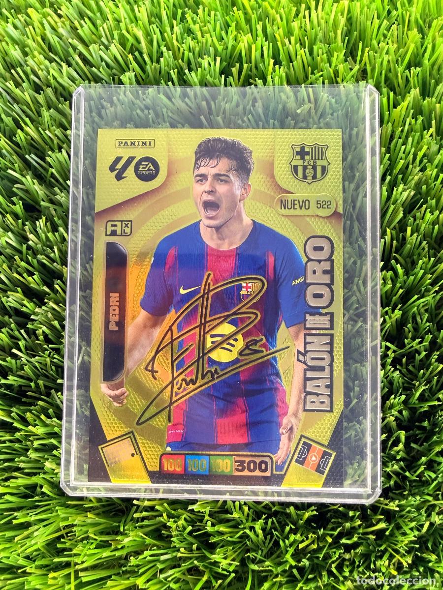 Cromos de F&uacute;tbol: N&ordm; 522 Pedri Nuevo Bal&oacute;n de Oro Firmado FC Barcelona Adrenalyn XL 25 26