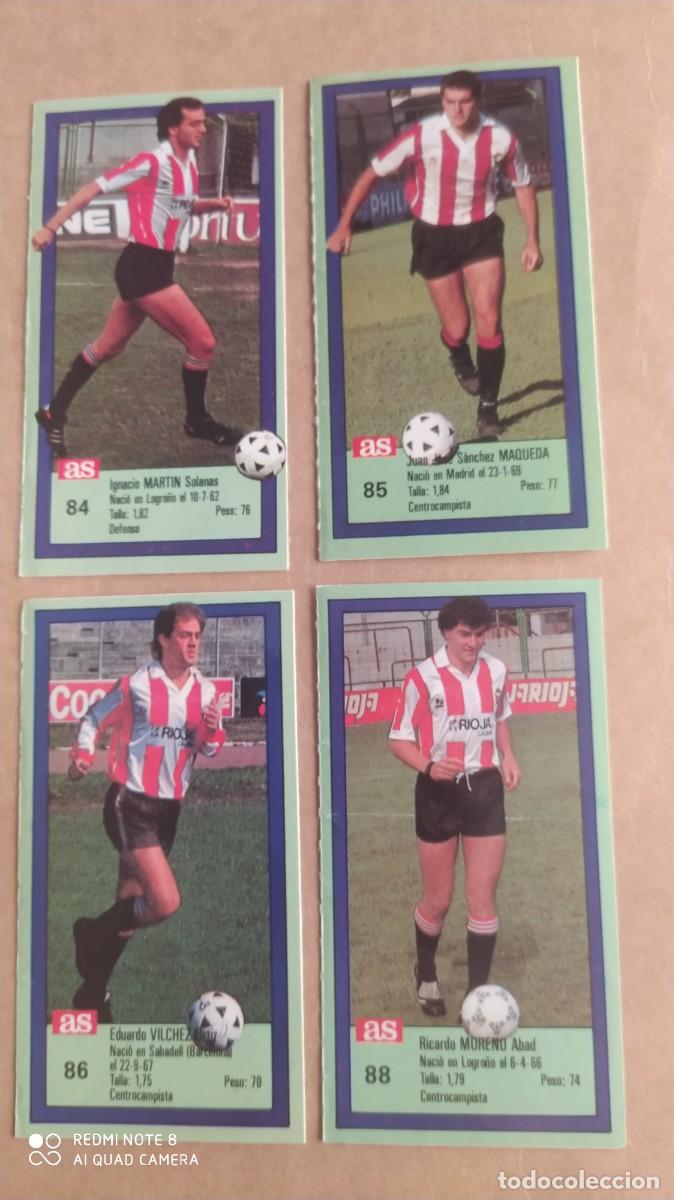 Cromos de F&uacute;tbol: LOGRO&Ntilde;ES 88 MORENO LOS ASES DE LA LIGA 1989 1990 89 90 SIN PEGAR -N1